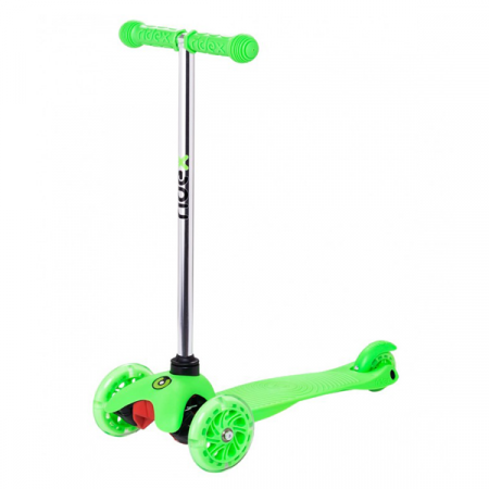 Самокат 3-х колесный RIDEX 3D Zippy 2.0 (120/80 мм), зеленый / 14403
