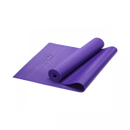 Коврик для йоги STARFIT FM-101 PVC 173x61x0,6 см, фиолетовый / 8836