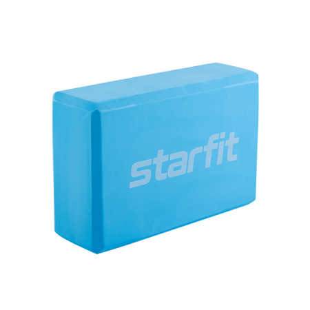 Блок для йоги STARFIT YB-200 EVA, 8 см, 115 гр, 22,5х15 см, синий пастель / 18926