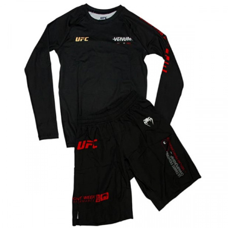 Комплект рашгард/шорты VENUM UFC 178,  взрослый, цвет черный, XL / WS