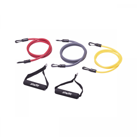 Комплект съемных эспандеров STARFIT ES-605 с ручками / 8889