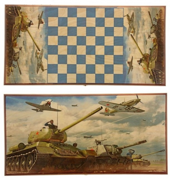 Нарды-шашки средние "Советская Армия", 50х25х3,5 см 1143205