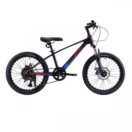 Велосипед 20" R20B COMIRON RAPID NEW чёрный глянцевый красно-синий неон / 710545