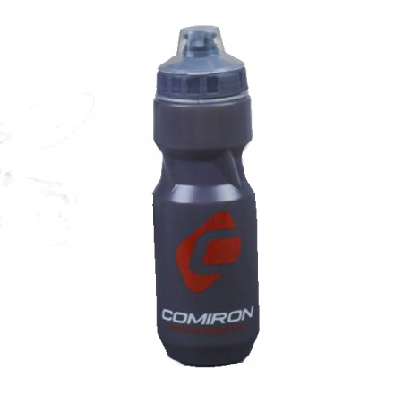 Бутылка для воды COMIRON "Advance" с пылевой крышкой и двухцветным принтом. Серая. 710 мл / 721246