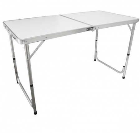 Стол-чемодан KUTBERT 120*60 регулир.h 55-70, две секции, алюм, МДФ HKTB-1030L, цвет белый / 304181