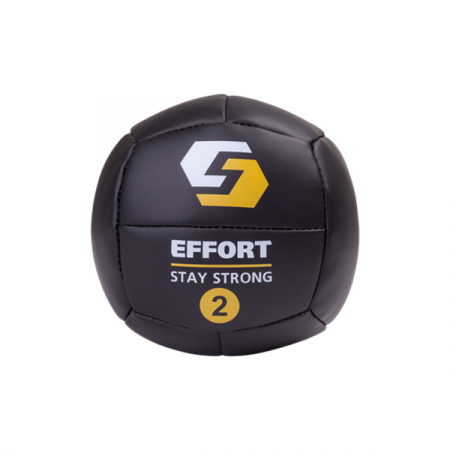 Медицинбол Effort  EMD2, к/з, 2 кг, черный / 13902