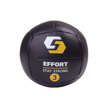 Медицинбол Effort  EMD3, к/з, 3 кг, черный / 13903