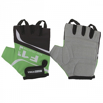 Перчатки велосипедные Vinca VG 924 black/green (XL)