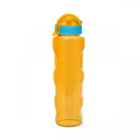 Бутылка для воды "LIFESTYLE" со шнурком, 700 ml., anatomic, прозрачно/желтый / КК0161