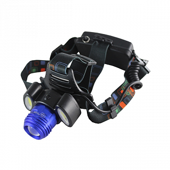 Фонарь налобный ZOOM+2диод YT-1500-T6 / 16007