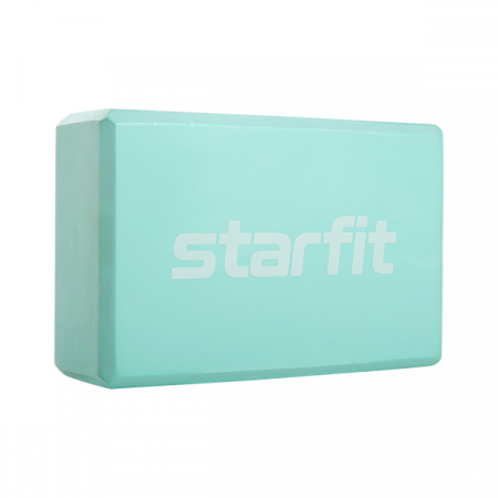 Блок для йоги STARFIT YB-200 EVA, 8 см, 115 гр, 22,5х15 см, мятный / 3528